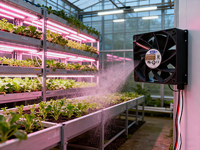 散热风扇实现通风与冷却协同,让植物工厂更节能、更稳定01